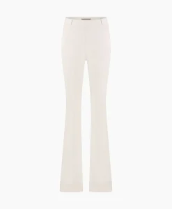 Broek Flair Long Shiny Bnd Trousers Off White^Studio Anneloes