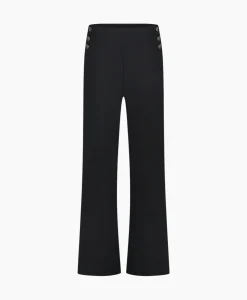 Broek Jessy Bonded Button Trousers Zwart Dessin^Studio Anneloes Clearance