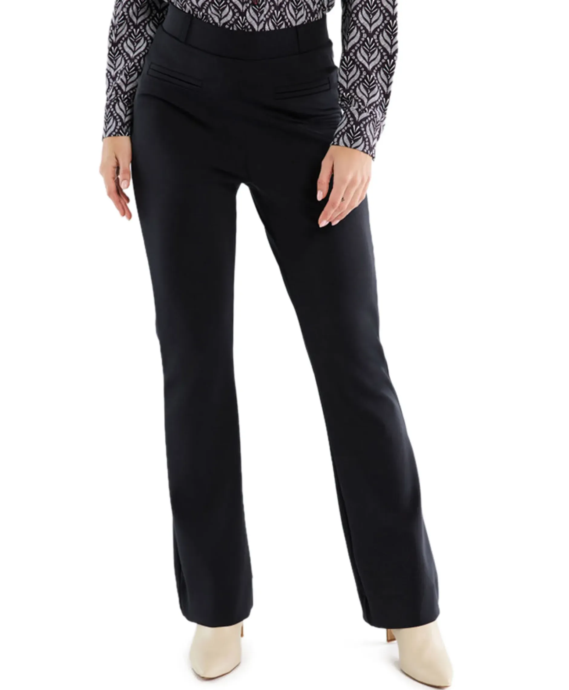 Broek Lio Shiny Bnd Flair Trousers Zwart^Studio Anneloes Best