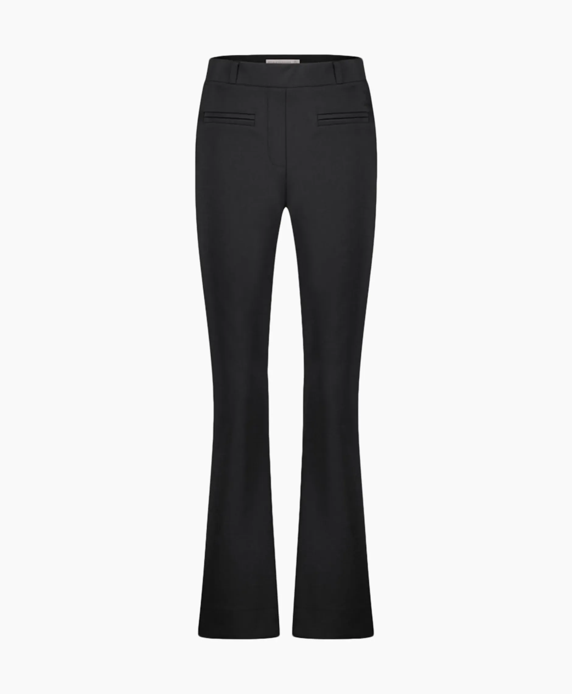 Broek Lio Shiny Bnd Flair Trousers Zwart^Studio Anneloes Best