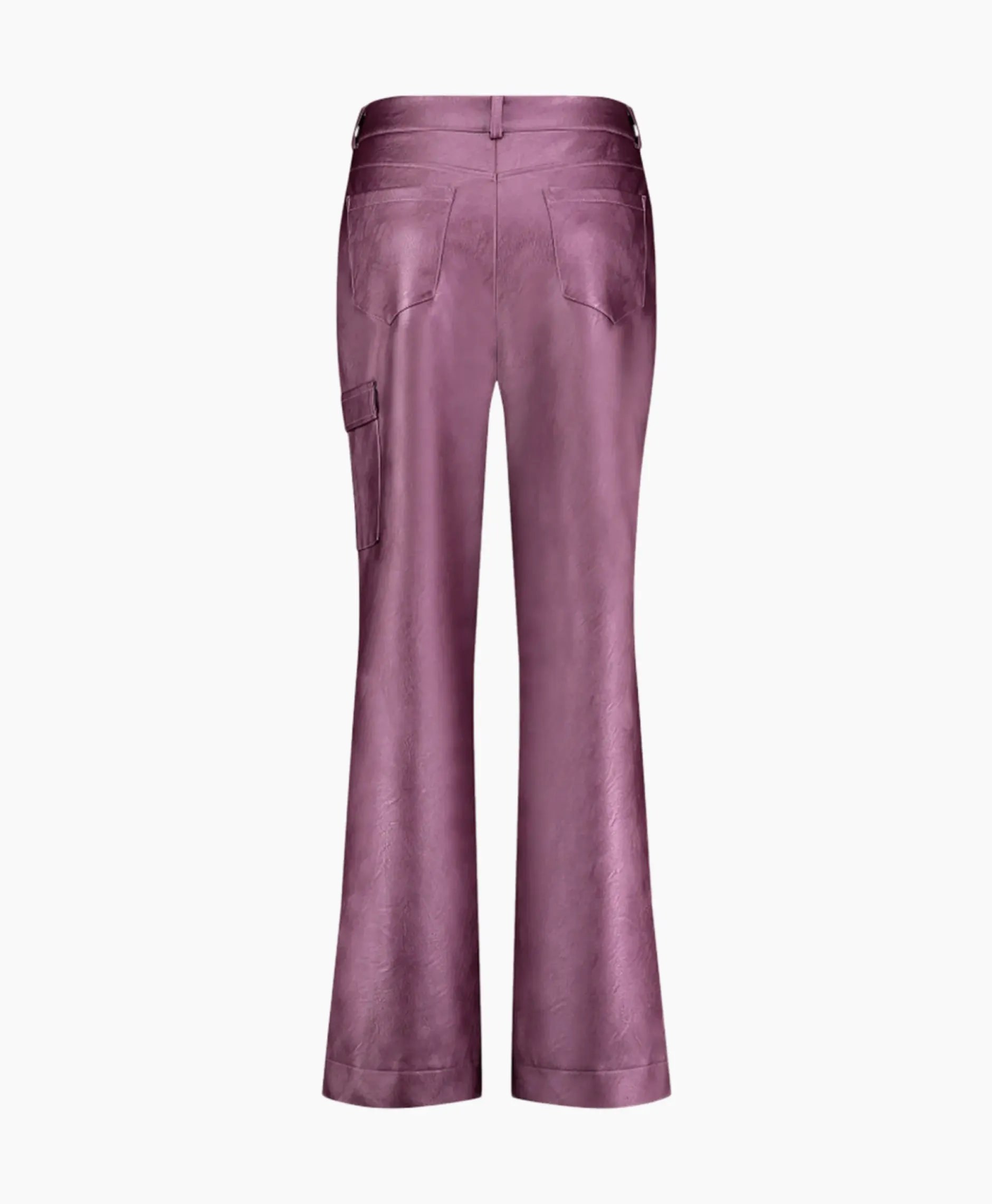 Broek Selina Metallic Leather Trousers Paars^Studio Anneloes Online