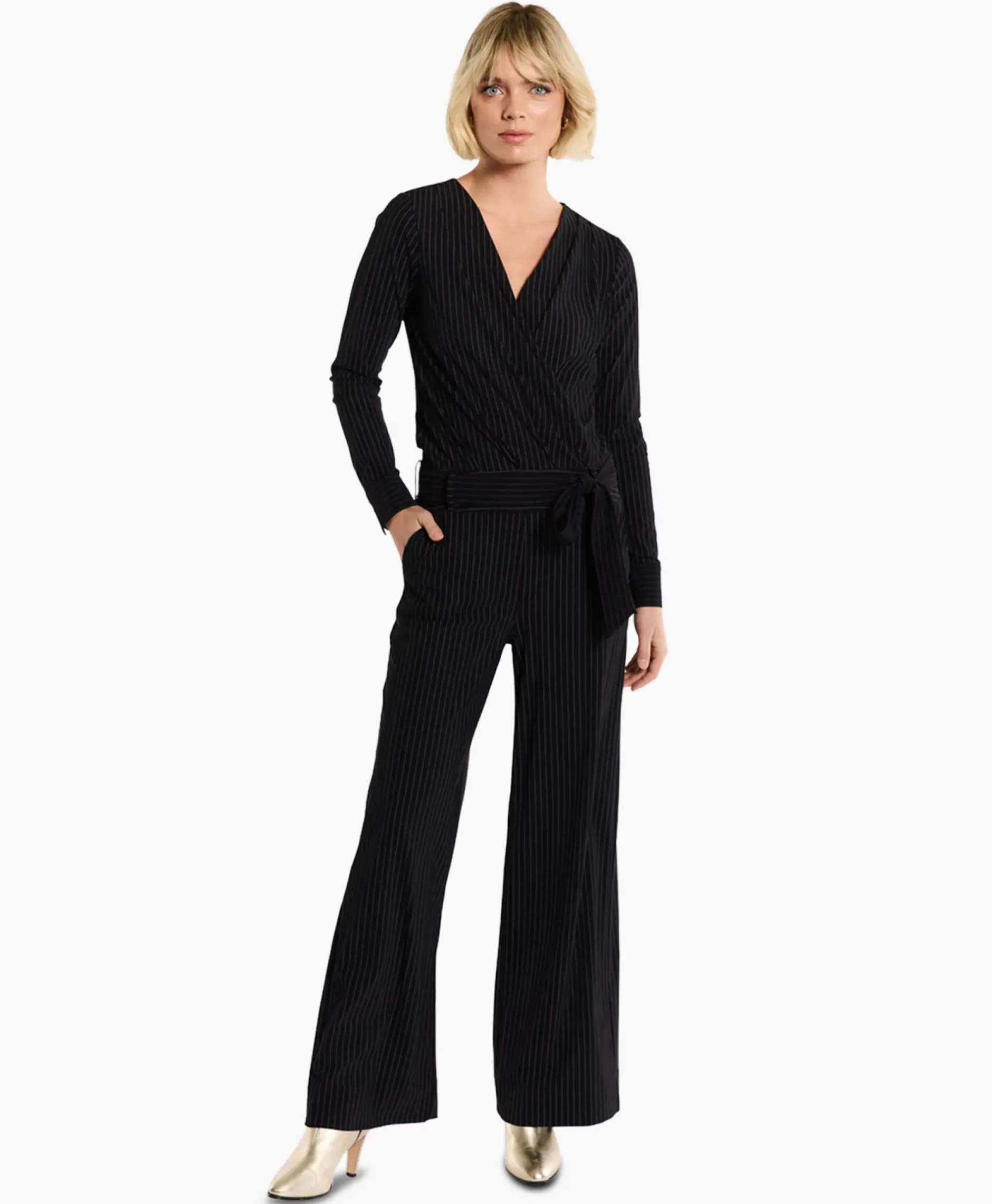 Jumpsuit Malia Pinstripe Zwart Dessin^Studio Anneloes Clearance