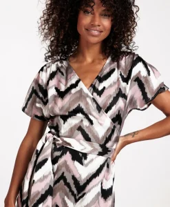 Jurk Juno Satin Wrap Dress Ecru^Studio Anneloes Online