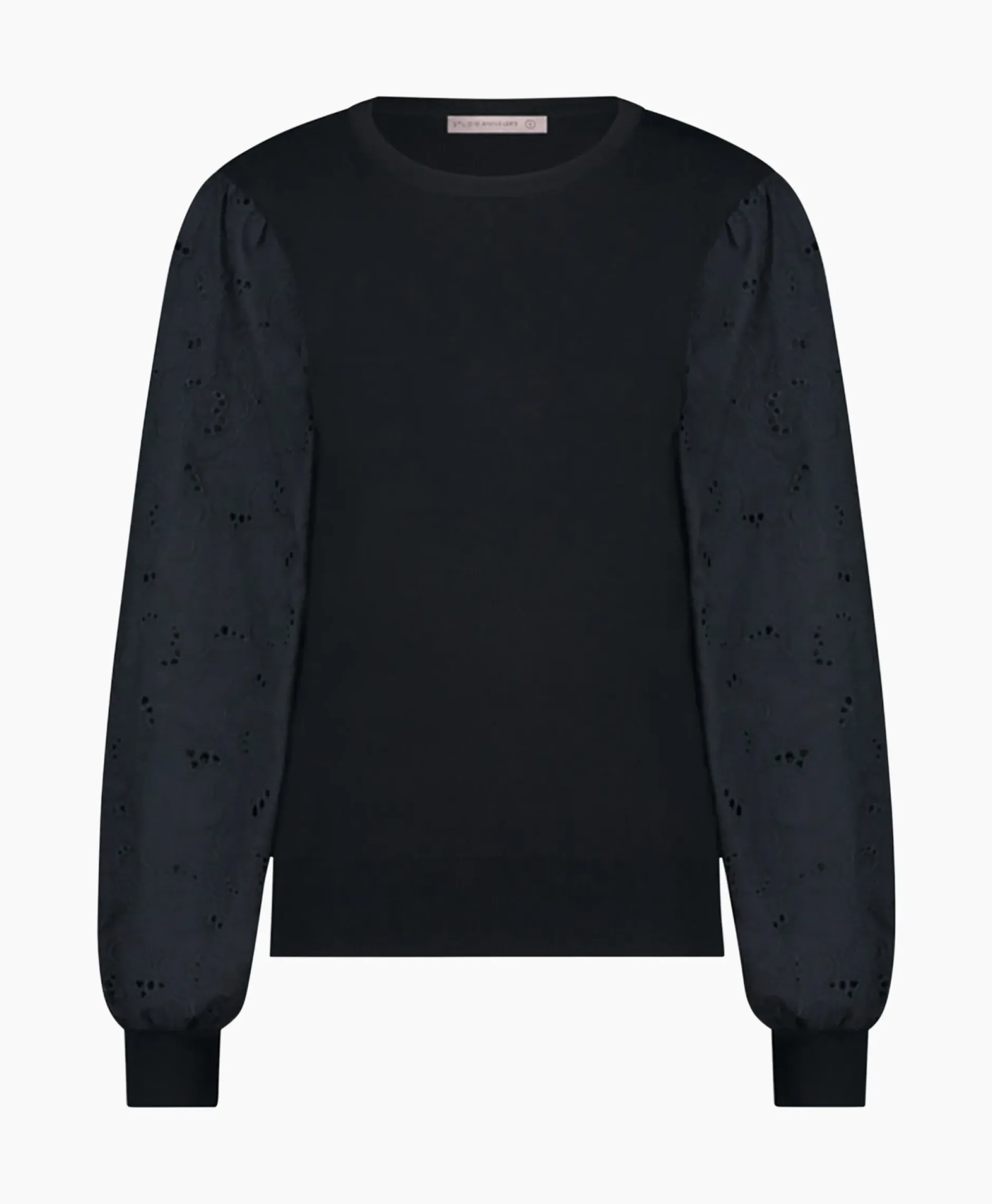 Pullover Deana Flower Broderie Donker Blauw^Studio Anneloes Outlet