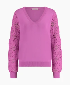Pullover Dinah Crochet Roze^Studio Anneloes Outlet