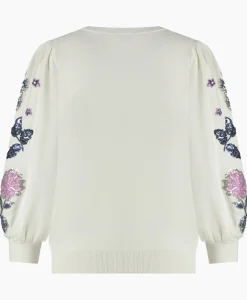 Pullover Hollie Embroidery Ecru^Studio Anneloes Sale