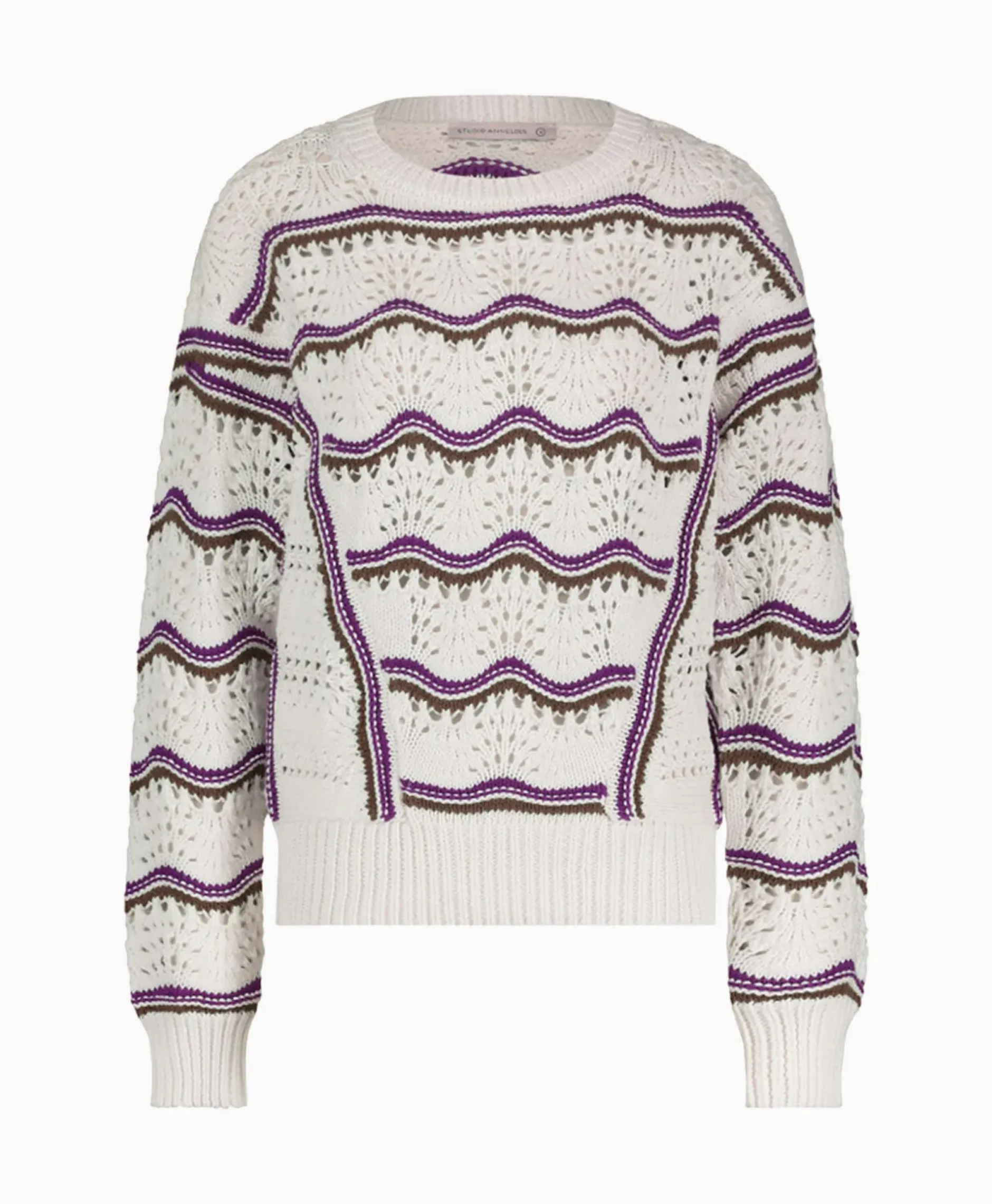 Pullover Leana Ajour Ecru^Studio Anneloes Online