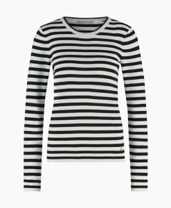 Pullover Luna Stripe Ecru^Studio Anneloes Discount