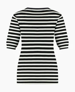 Pullover Luna Stripe Short Slv Zwart Dessin^Studio Anneloes Discount