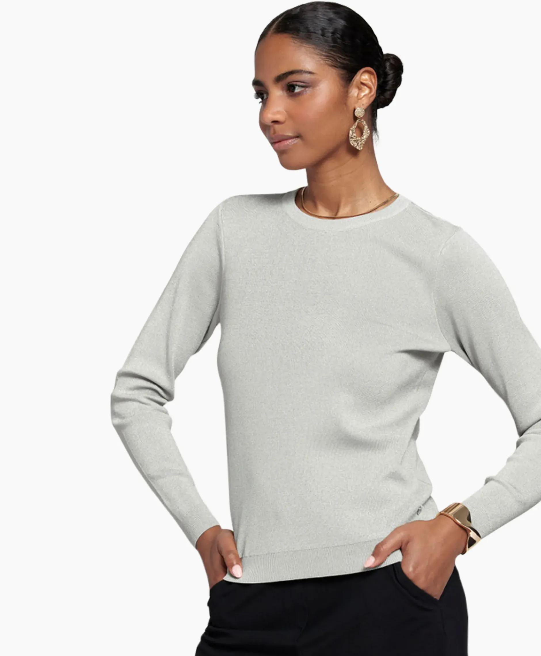 Pullover Luna Lurex Off White^Studio Anneloes Outlet