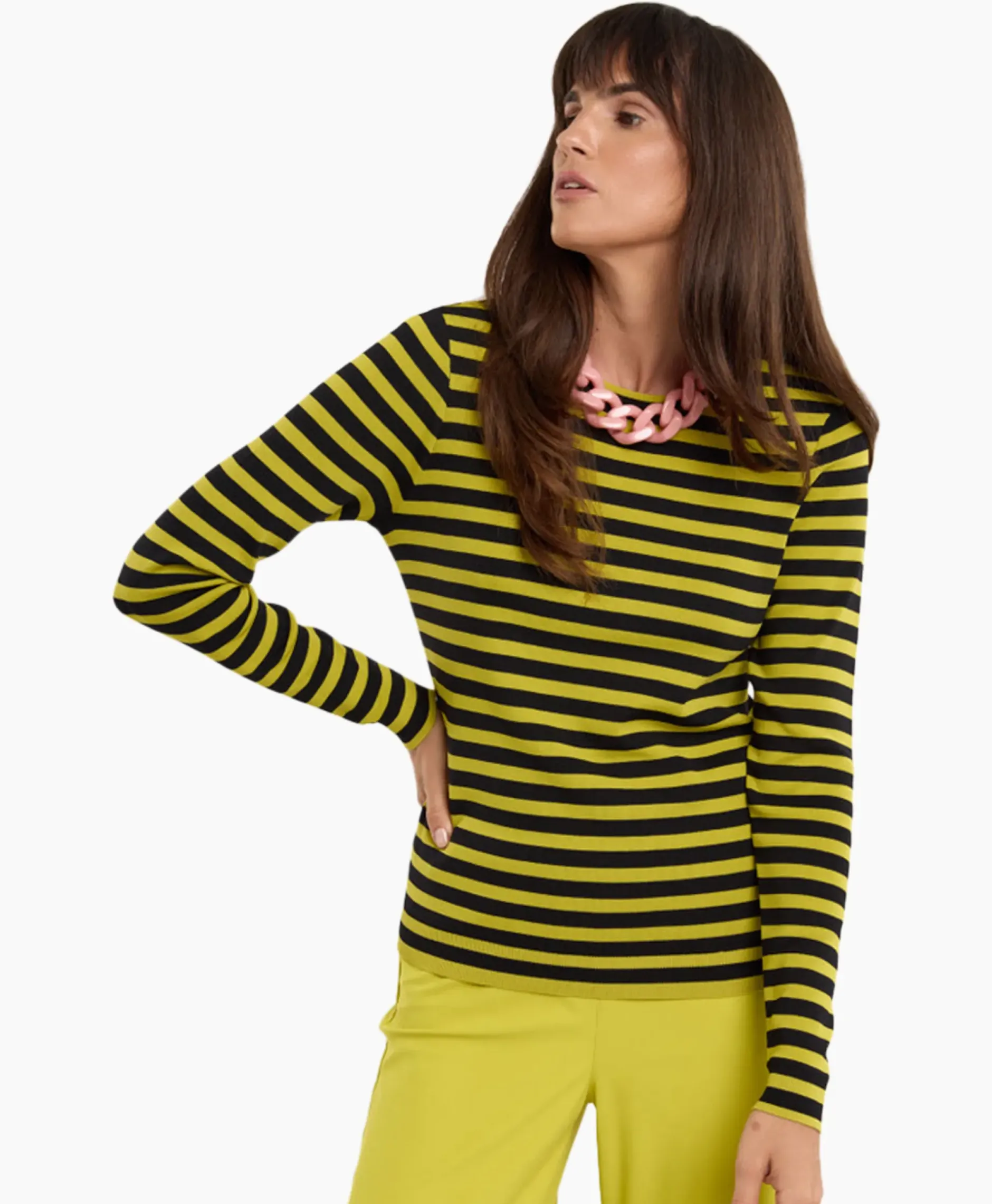Pullover Luna Stripe Zwart Dessin^Studio Anneloes Discount
