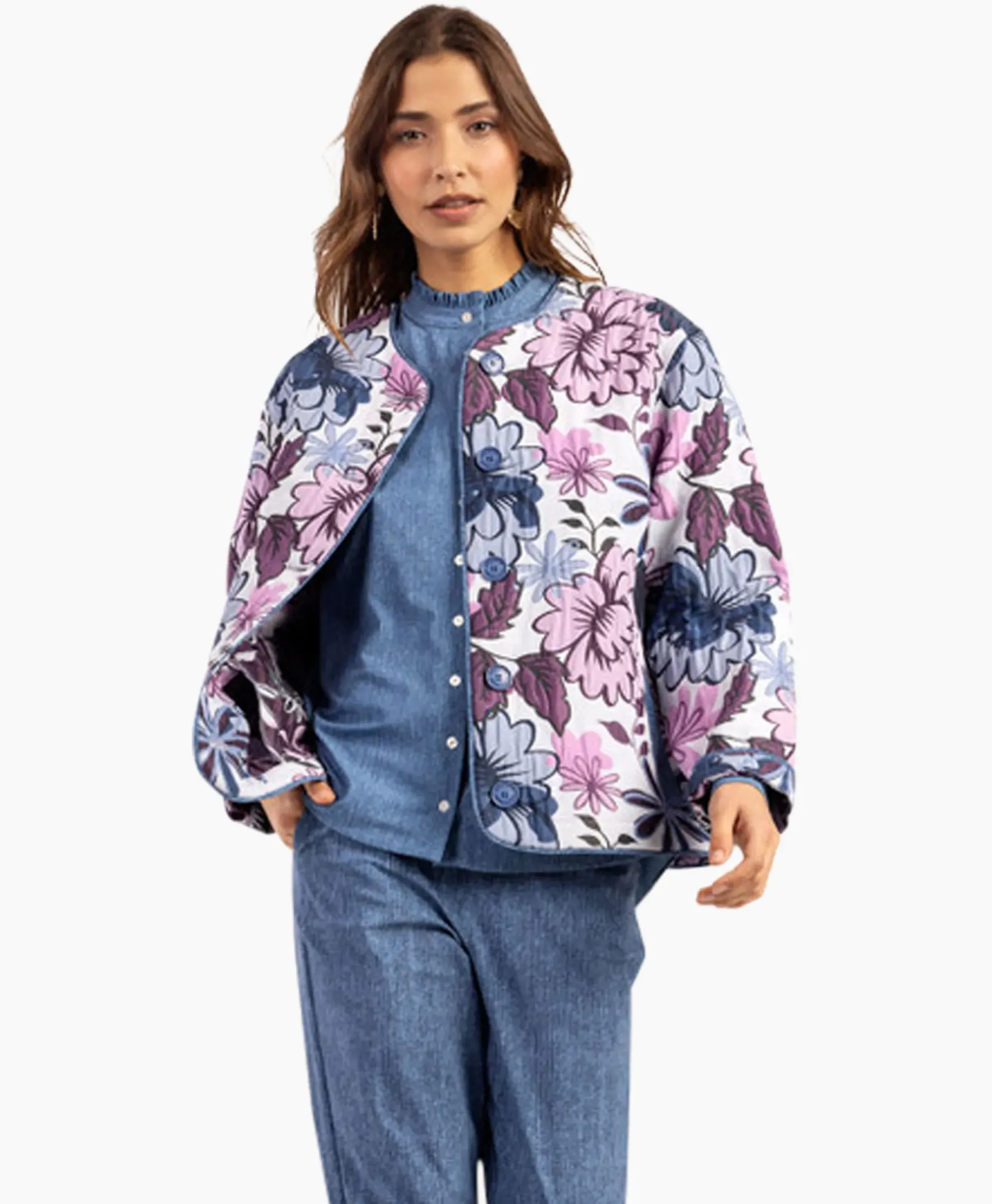 Top Esra Jaquard Flower Jacket Ecru^Studio Anneloes Best