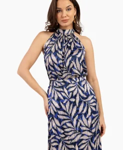 Top Sara Satin Big Flower Blauw^Studio Anneloes Discount