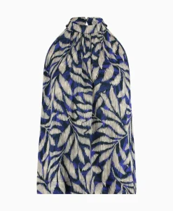 Top Sara Satin Big Flower Blauw^Studio Anneloes Discount