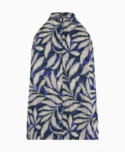Top Sara Satin Big Flower Blauw^Studio Anneloes Discount