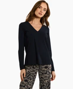 Top & T-Shirt Lesley Shirt Donker Blauw^Studio Anneloes