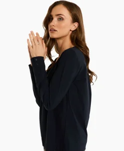 Top & T-Shirt Lesley Shirt Donker Blauw^Studio Anneloes