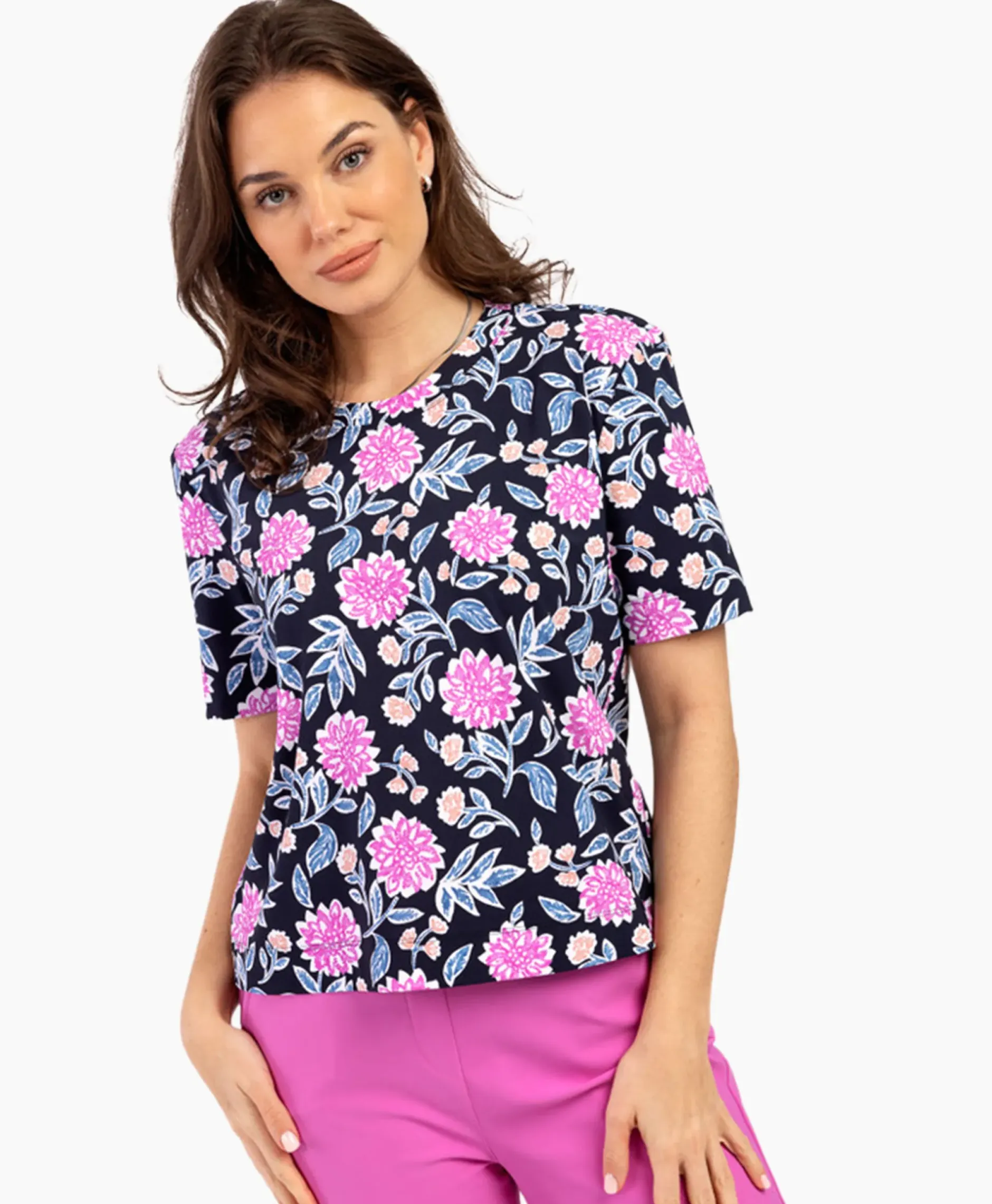 Top & T-Shirt Lott Flower Tee Roze^Studio Anneloes Hot