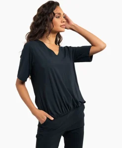 Top & T-Shirt Vicky Shirt Donker Blauw^Studio Anneloes Outlet