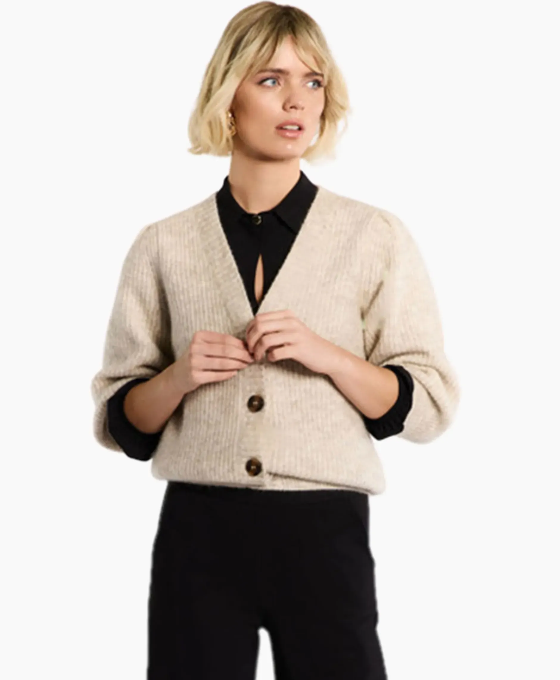 Vest Mandy Mohair Cardigan Zand^Studio Anneloes Best