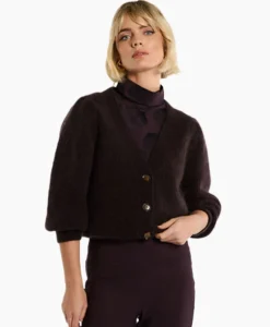 Vest Mandy Mohair Cardigan Bruin^Studio Anneloes New