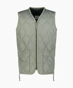 Bodywarmer Military W-Zip V Neck Down Donker Groen^Taion Sale