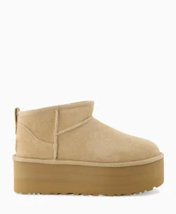 Enkellaars W Classic Ultra Mini Platform Beige^Ugg Sale