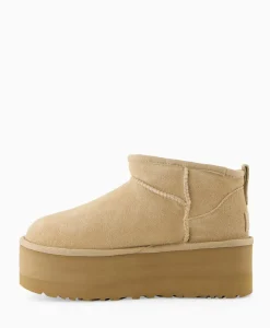 Enkellaars W Classic Ultra Mini Platform Beige^Ugg Sale