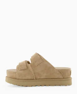 Sandaal Zonder Hak W Goldenstar Hi Slide Beige^Ugg New