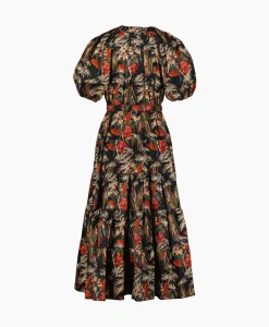 Midi Jurk Olina Bruin^Ulla Johnson Outlet