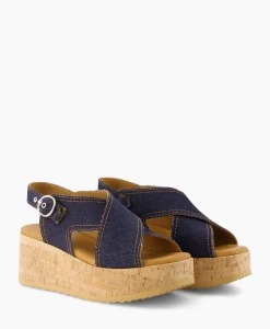 Sandaal Met Hak Sissel Capri Blauw^Via Vai Sale
