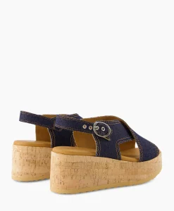 Sandaal Met Hak Sissel Capri Blauw^Via Vai Sale