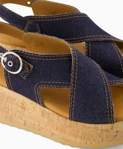 Sandaal Met Hak Sissel Capri Blauw^Via Vai Sale