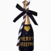 Kerstbal Champagne Fles Zwart^Vondels Discount