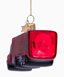 Kerstbal Christmas Truck Rood^Vondels