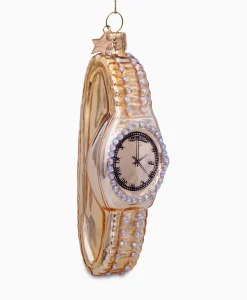 Kerstbal Horloge Goud^Vondels Clearance