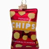Kerstbal Naturel Chips Rood^Vondels New
