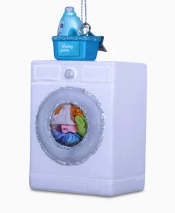 Kerstbal Wasmachine Wit^Vondels New