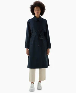 Trenchcoat Summer Donker Blauw^Woolrich Online