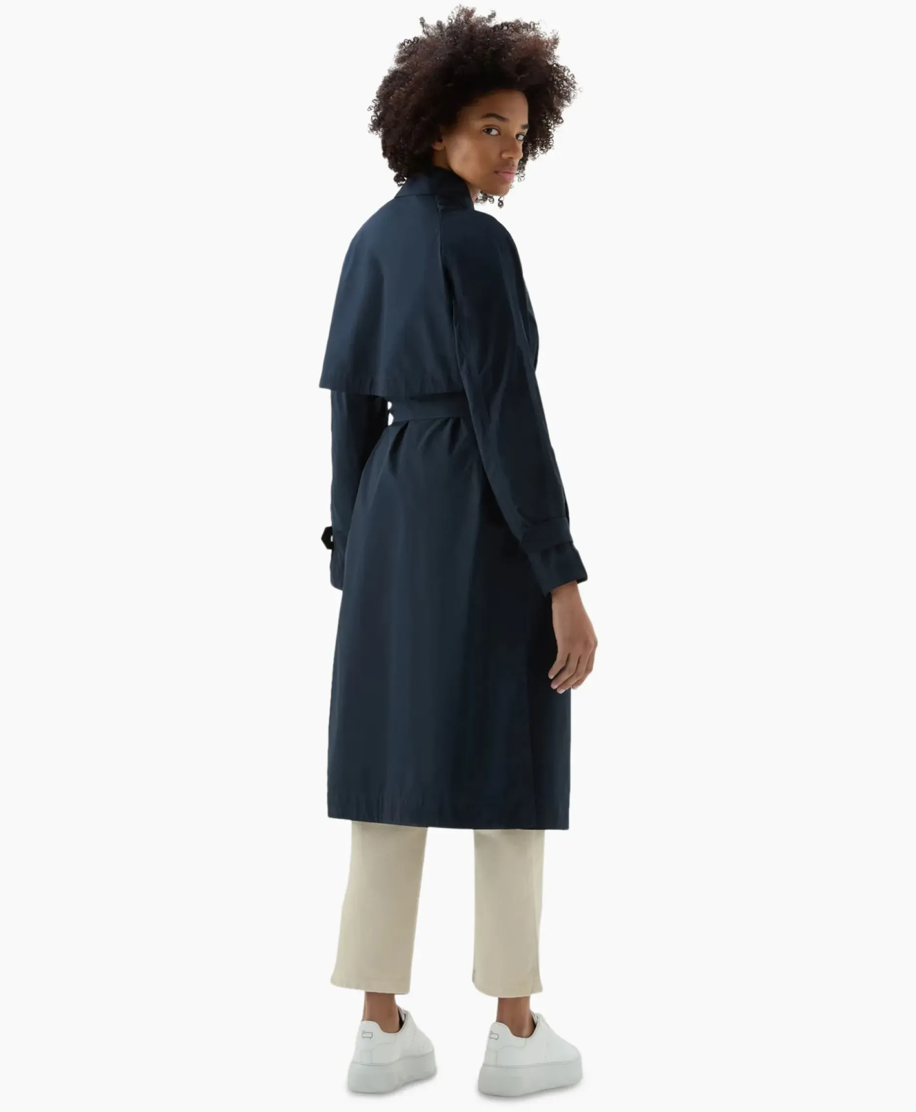 Trenchcoat Summer Donker Blauw^Woolrich Online