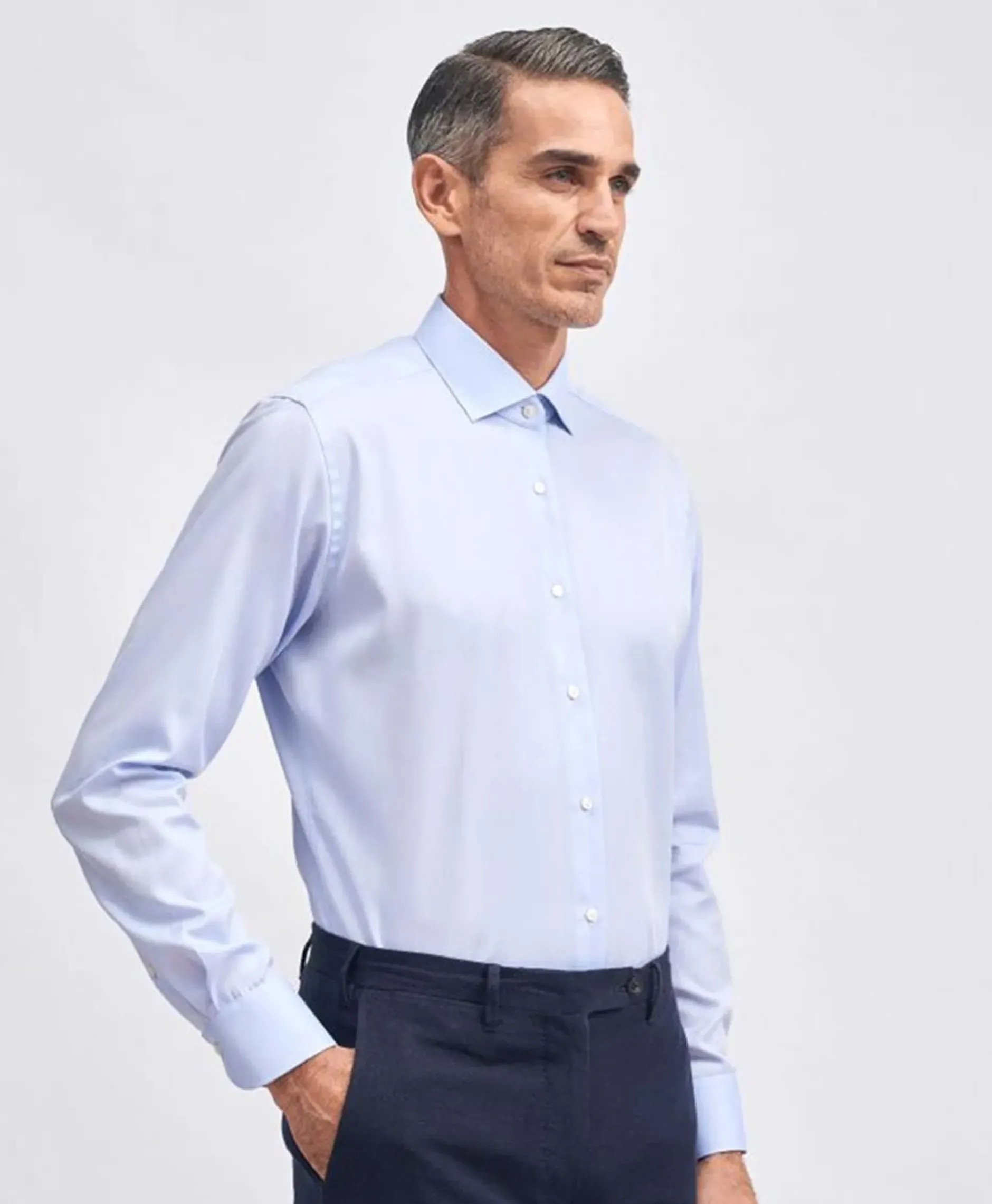 Travel Shirt Licht Blauw^Xacus Sale