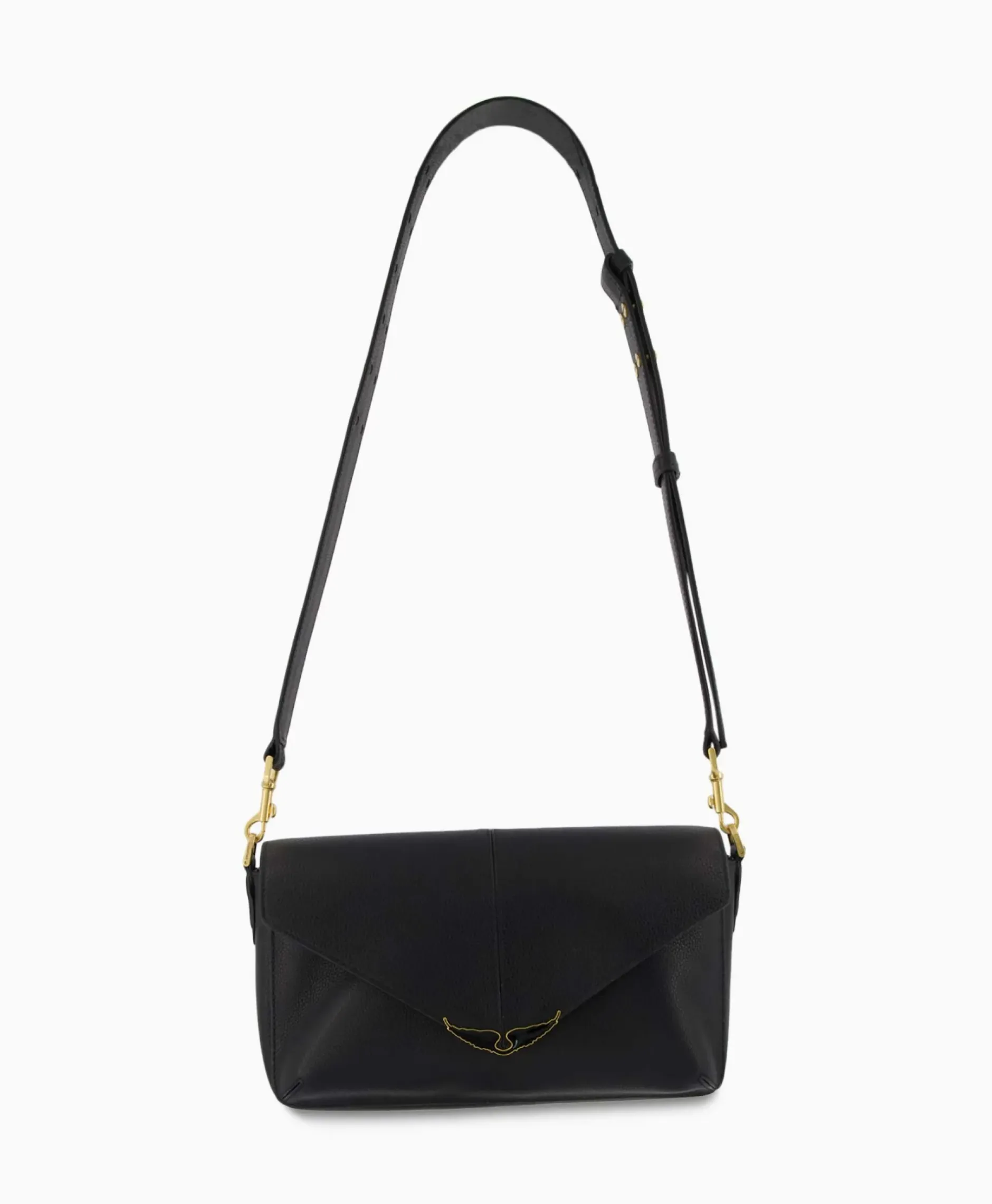 Zadig & Voltaire Crossbody Tas Borderline Daily Grained Leath Zwart^Zadig & Voltaire Sale