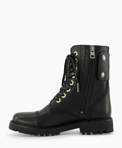 Zadig & Voltaire Enkellaars Joe Smooth Cowskin + Side Prin Zwart^Zadig & Voltaire