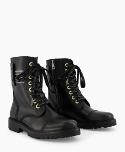 Zadig & Voltaire Enkellaars Joe Smooth Cowskin + Side Prin Zwart^Zadig & Voltaire