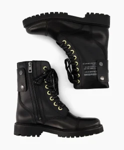 Zadig & Voltaire Enkellaars Joe Smooth Cowskin + Side Prin Zwart^Zadig & Voltaire