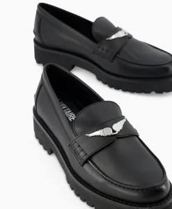 Zadig & Voltaire Loafer Joecassin Semy-Shiny Calfskin Zwart^Zadig & Voltaire Hot