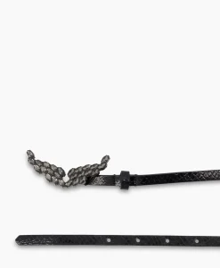 Zadig & Voltaire Riem Rock Glossy Wild + Strass Zwart^Zadig & Voltaire New