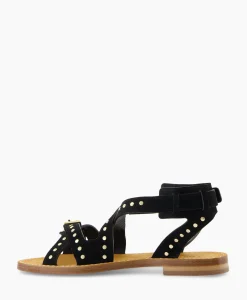 Zadig & Voltaire Sandaal Zonder Hak Cecilia Caprese Suede + Studs Zwart^Zadig & Voltaire Hot
