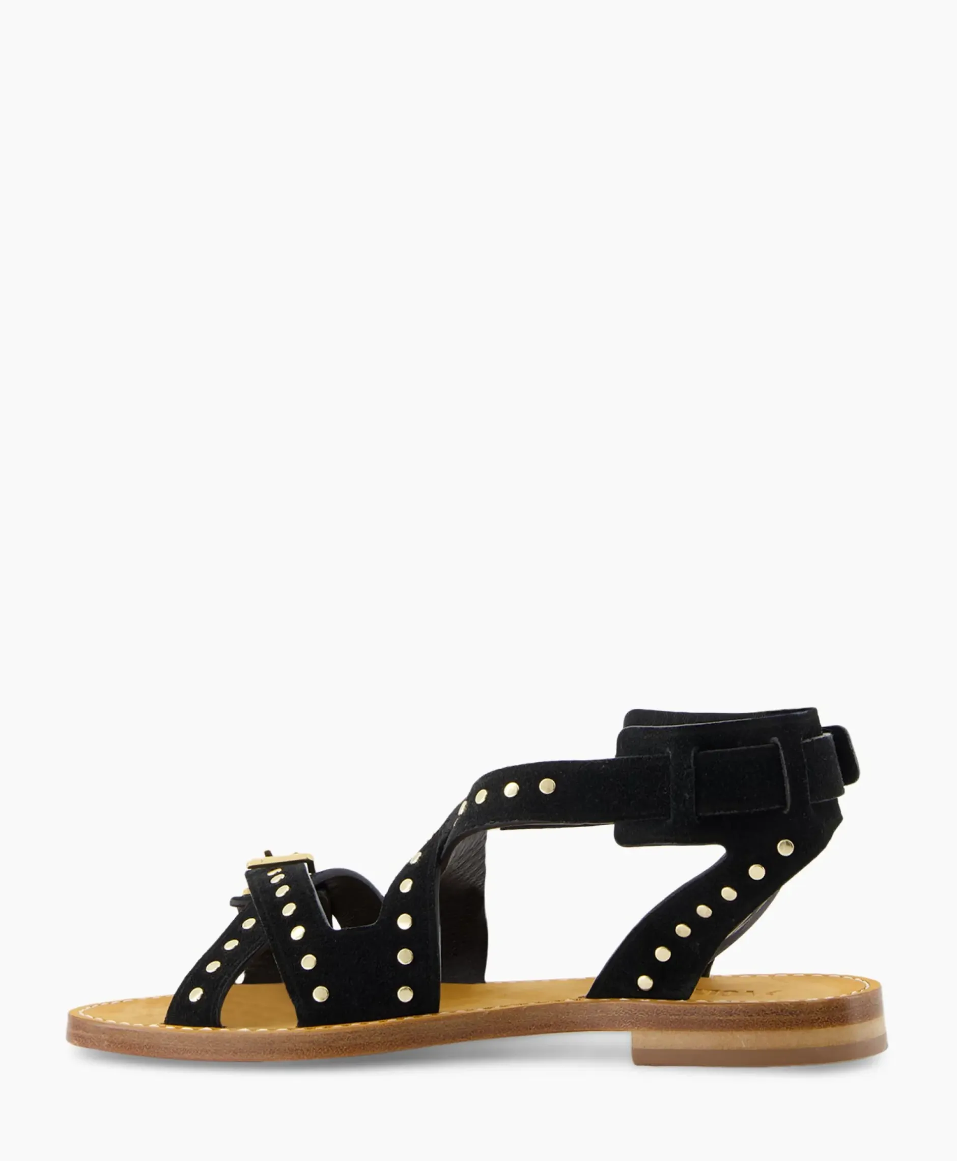 Zadig & Voltaire Sandaal Zonder Hak Cecilia Caprese Suede + Studs Zwart^Zadig & Voltaire Hot