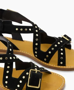 Zadig & Voltaire Sandaal Zonder Hak Cecilia Caprese Suede + Studs Zwart^Zadig & Voltaire Hot